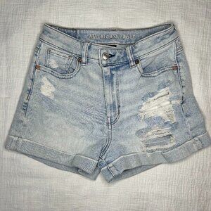 AMERICAN EAGLE Stretch Mom Shorts Cuffed SIZE: 0